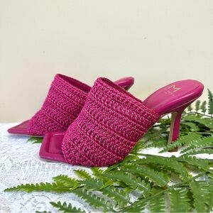 Marc Fisher LTD Hot Pink Women’s Dako Crocheted Heeled Sandals
